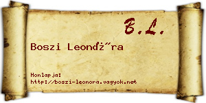 Boszi Leonóra névjegykártya